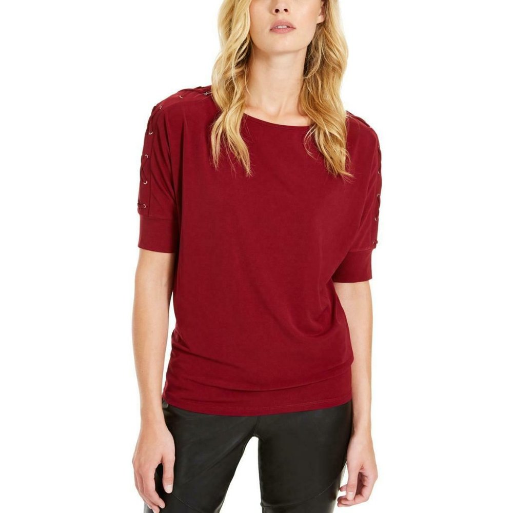 NEW!! MICHAEL Michael Kors Grommet-Sleeve Top